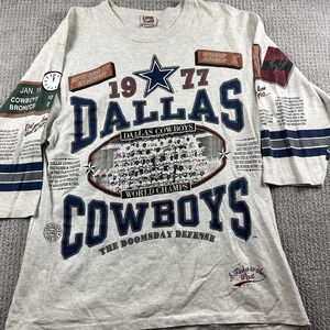 Long Gone Dallas Cowboys Vintage AOP Super Bowl 1977 Champions First Season Sz L
